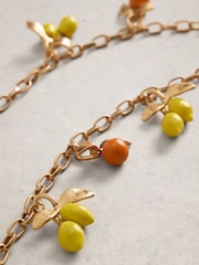 White Stuff Yellow Citrus Charm Necklace - Image 2 of 2