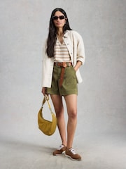 White Stuff Green Gabby Combat Shorts - Image 3 of 6