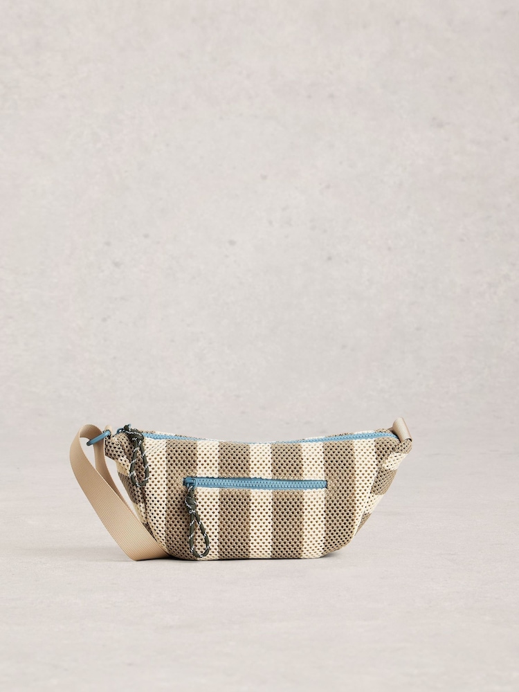 White Stuff Natural Meadow Mesh Crossbody Bag - Image 1 of 4