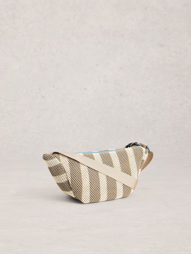 White Stuff Natural Meadow Mesh Crossbody Bag - Image 2 of 4
