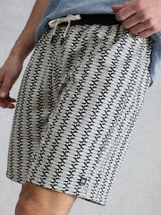 White Stuff Blue Ventnor Geo Fish Swim Shorts - Image 2 of 6