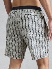 White Stuff Blue Ventnor Geo Fish Swim Shorts - Image 3 of 6