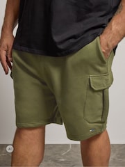 BadRhino Big & Tall Green Jersey Cargo Shorts - Image 4 of 6