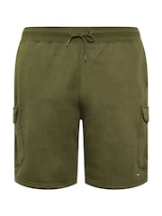 BadRhino Big & Tall Green Jersey Cargo Shorts - Image 5 of 6