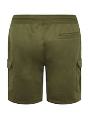 BadRhino Big & Tall Green Jersey Cargo Shorts - Image 6 of 6