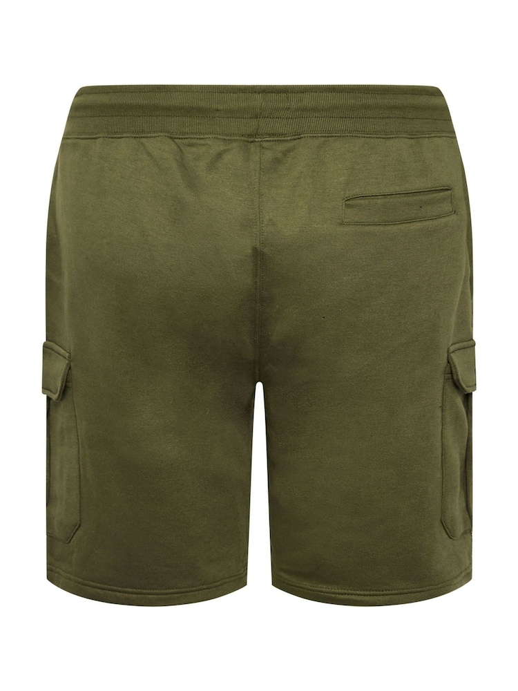 BadRhino Big & Tall Green Jersey Cargo Shorts - Image 6 of 6 BadRhino Big & Tall Green Jersey Cargo Shorts - Image 6 of 6
