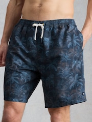 White Stuff Blue Ventnor Palm Swim Shorts - Image 2 of 6