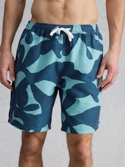White Stuff Blue Ventnor Abstract Swimshort - Image 1 of 5