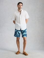 White Stuff Blue Ventnor Abstract Swimshort - Image 4 of 5