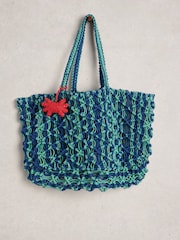 White Stuff Blue Skye Beach Bag - Image 1 of 4