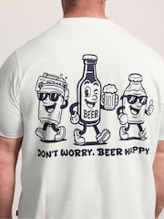 Camiseta BadRhino Big & Tall Longline Don’t Worry Beer Happy - Imagen 4 de 7