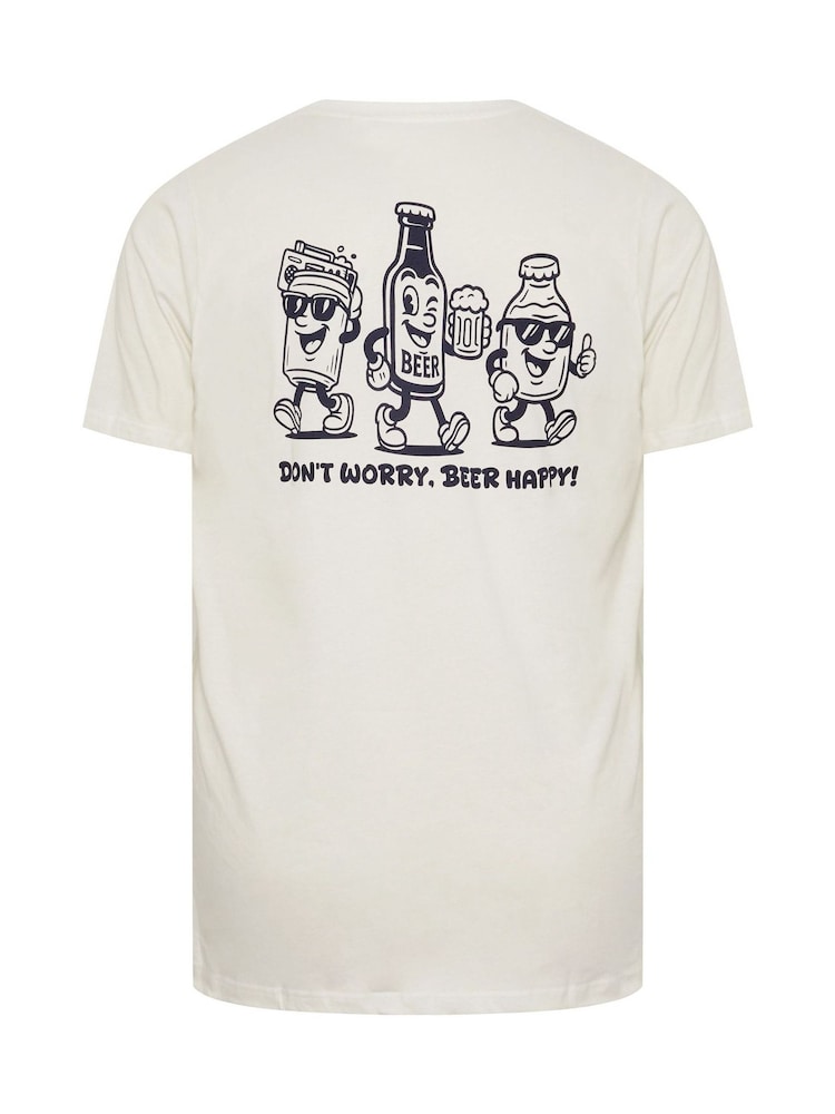 Camiseta BadRhino Big & Tall Longline Don’t Worry Beer Happy - Imagen 7 de 7