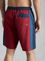 White Stuff Red Ventnor Colourblock Swim Shorts - Image 3 of 6