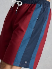 White Stuff Red Ventnor Colourblock Swim Shorts - Image 4 of 6