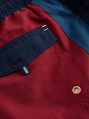 White Stuff Red Ventnor Colourblock Swim Shorts - Image 6 of 6