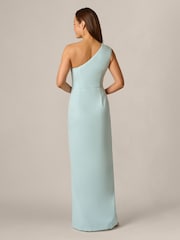Adrianna Papell Petite Side Ruffle Crepe Column Gown - Image 2 of 6