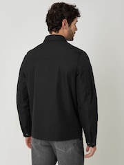 Threadbare Black Showerproof Lightweight Collared Zip Through Jacket - Image 2 of 5