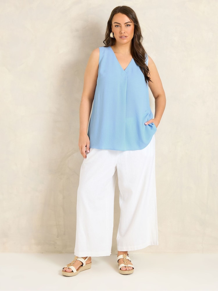 Evans Blue Pleated Front Swing Vest - Image 2 of 5 Evans Blue Pleated Front Swing Vest - Image 2 of 5