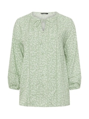 Evans Green Long Sleeve Pintuck Lace Top - Image 5 of 5