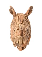 Widdop Brown Rhino Head Wall Art - Image 4 of 5
