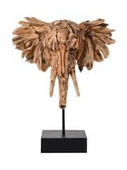 Widdop Brown Elephant Head on a Stand - Image 1 of 3