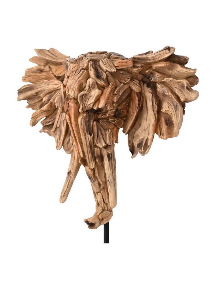 Widdop Brown Elephant Head on a Stand - Image 3 of 3 Widdop Brown Elephant Head on a Stand - Image 3 of 3