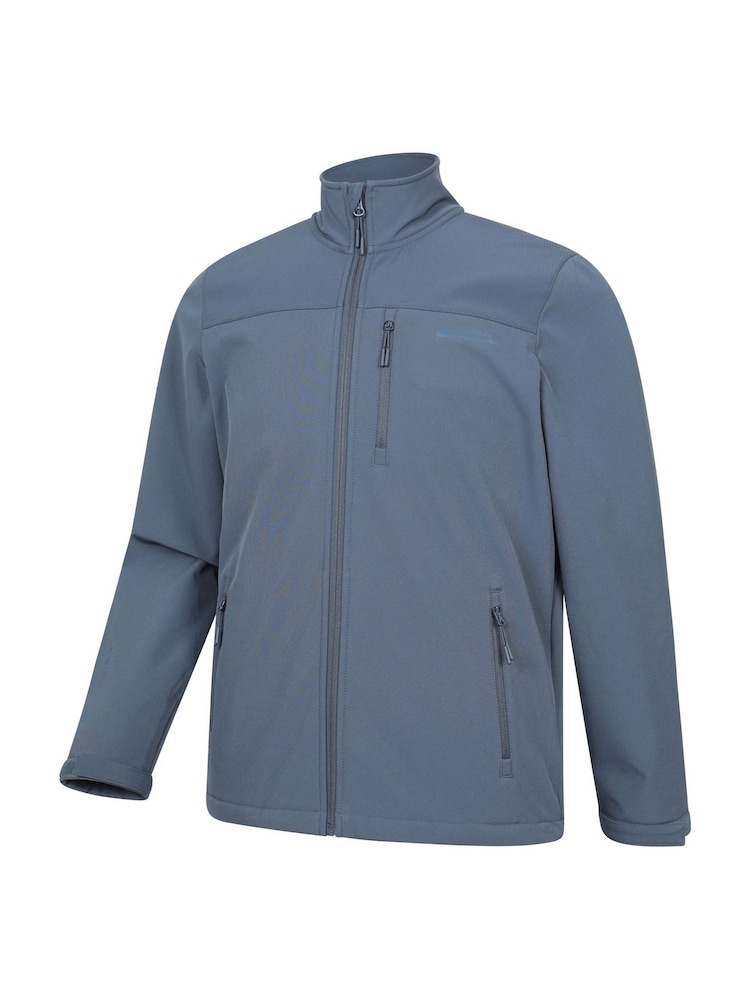 Mountain Warehouse Blue Grasmere Water-Resistant Softshell Jacket - Image 2 of 7