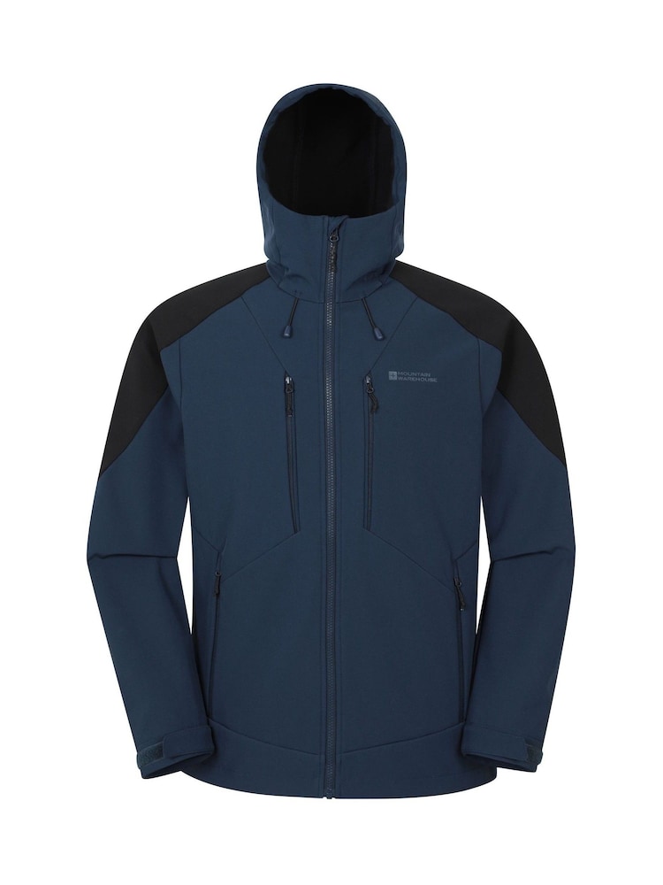Mountain Warehouse Blue Radius Water-Resistant Softshell Jacket - Image 1 of 5
