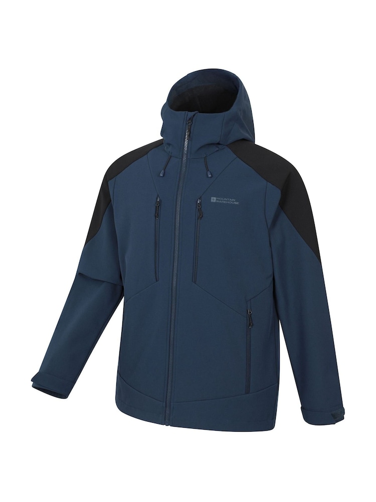 Mountain Warehouse Blue Radius Water-Resistant Softshell Jacket - Image 2 of 5