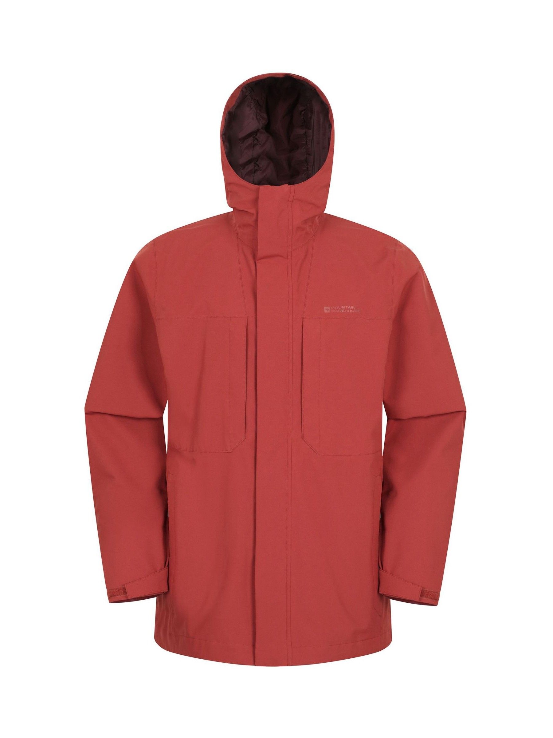 Mountain Warehouse Ridge Mens Waterproof Jacket - Zipped Pockets, Breathable, Adjustable Hood, PFC-Free, All-Weather Coat - Walking, Hiking, Outdoors & Trekking - Image 3