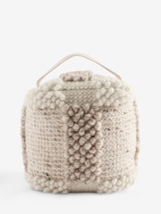 Natural Woven Textured Check Doorstop - Image 3 of 3