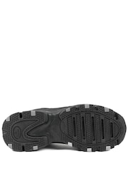 Pavers Black Extra Wide Leather Memory Foam Lace Up Trainers - Image 6 of 6