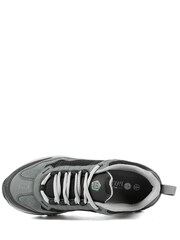 Pavers Grey Extra Wide Leather Memory Foam Lace Up Trainers - Image 6 of 6