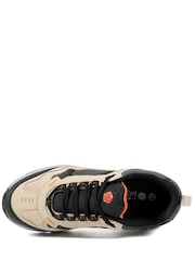 Pavers Natural Extra Wide Leather Memory Foam Lace Up Trainers - Image 4 of 5