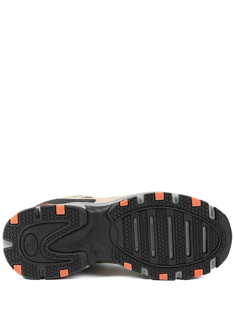 Pavers Natural Extra Wide Leather Memory Foam Lace Up Trainers - Image 6 of 6