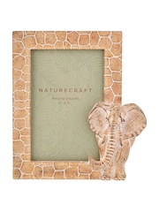 Widdop Brown Wood Effect Elephant Photo Frame - Image 1 of 2