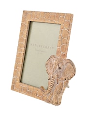 Widdop Brown Wood Effect Elephant Photo Frame - Image 2 of 2