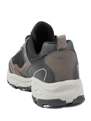 Pavers Brown Extra Wide Leather Memory Foam Lace Up Trainers - Image 3 of 5