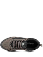 Pavers Brown Extra Wide Leather Memory Foam Lace Up Trainers - Image 4 of 5