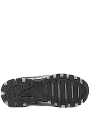 Pavers Brown Extra Wide Leather Memory Foam Lace Up Trainers - Image 6 of 6