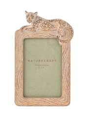 Widdop Brown Wood Effect Cheetah Photo Frame - Image 1 of 2