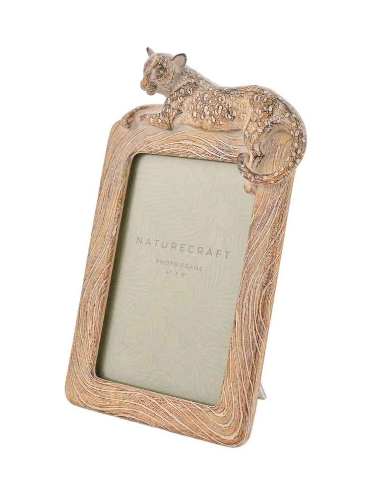Widdop Brown Wood Effect Cheetah Photo Frame - Image 2 of 2