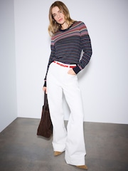 Rainbow Fairisle - Maglione a Manica lunga con Girocollo, morbido al tatto e ricco di cotone. - Immagine 2 di 4
