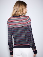 Rainbow Fairisle - Maglione a Manica lunga con Girocollo, morbido al tatto e ricco di cotone. - Immagine 3 di 4