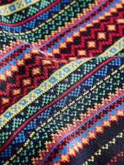 Rainbow Fairisle Cotton Rich Soft Touch Long Sleeve Crew Neck Jumper - Image 6 of 7