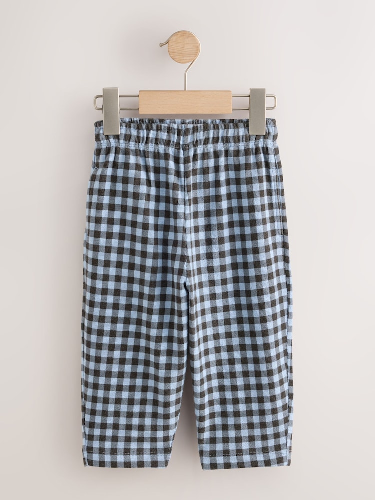 Blue/Brown Textured Smart Joggers (3mths-7yrs) - Image 1 of 4