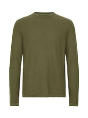 Blend Green Abas Long Sleeve Crew Top - Image 6 of 7