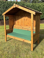 Charles Taylor Brown 3 Seater Imperial Garden Arbour and Bench - Image 5 of 6