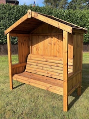 Charles Taylor Brown 3 Seater Imperial Garden Arbour and Bench - Image 6 of 6