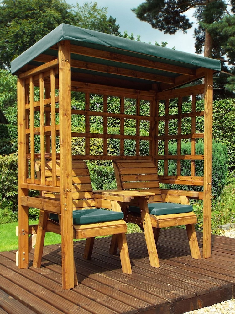 Charles Taylor Brown Henley Twin Seater Garden Arbour and Bench - Image 1 of 3